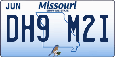 MO license plate DH9M2I