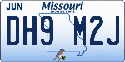 MO license plate DH9M2J