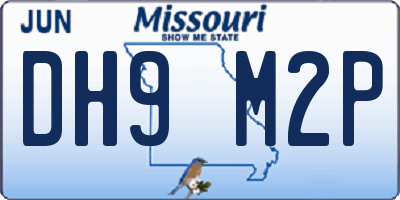 MO license plate DH9M2P