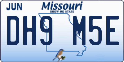 MO license plate DH9M5E