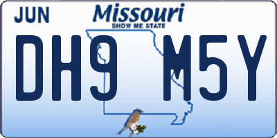 MO license plate DH9M5Y