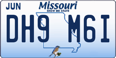 MO license plate DH9M6I