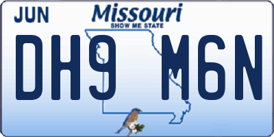 MO license plate DH9M6N
