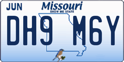 MO license plate DH9M6Y