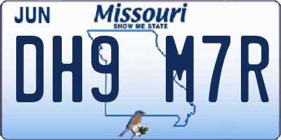 MO license plate DH9M7R