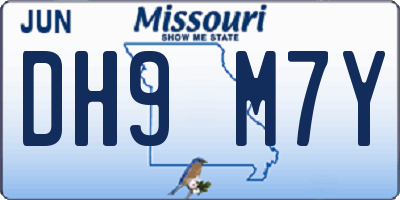 MO license plate DH9M7Y