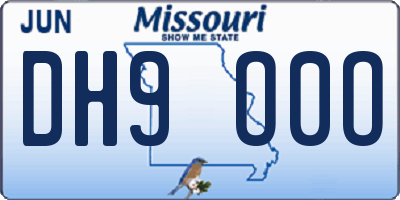 MO license plate DH9O0O