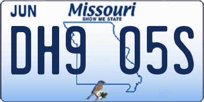 MO license plate DH9O5S