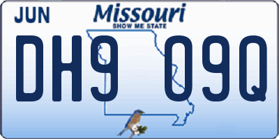 MO license plate DH9O9Q