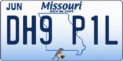 MO license plate DH9P1L