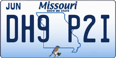 MO license plate DH9P2I
