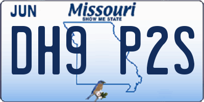 MO license plate DH9P2S