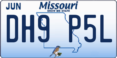 MO license plate DH9P5L
