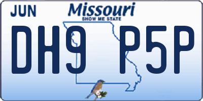 MO license plate DH9P5P
