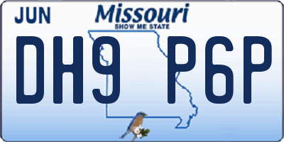 MO license plate DH9P6P