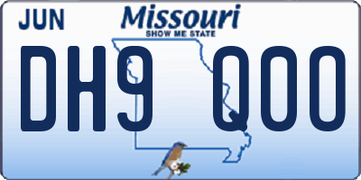 MO license plate DH9Q0O
