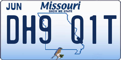 MO license plate DH9Q1T