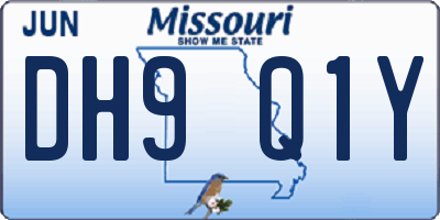 MO license plate DH9Q1Y