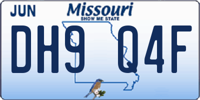 MO license plate DH9Q4F