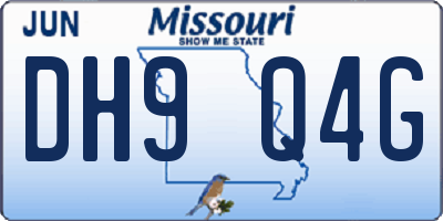 MO license plate DH9Q4G