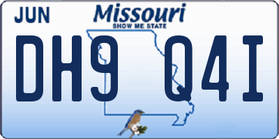 MO license plate DH9Q4I