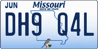 MO license plate DH9Q4L