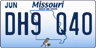 MO license plate DH9Q4O