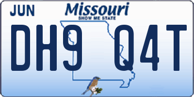 MO license plate DH9Q4T