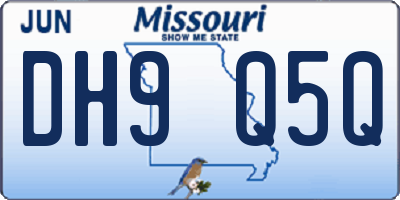 MO license plate DH9Q5Q