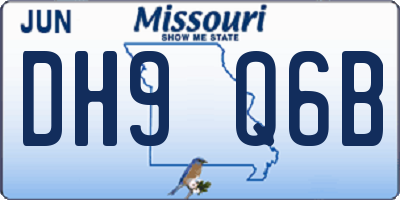 MO license plate DH9Q6B