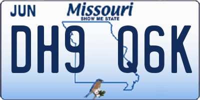 MO license plate DH9Q6K