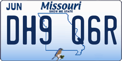 MO license plate DH9Q6R