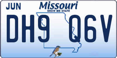 MO license plate DH9Q6V