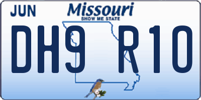 MO license plate DH9R1O