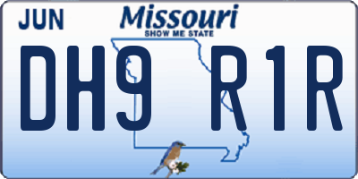 MO license plate DH9R1R