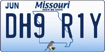MO license plate DH9R1Y
