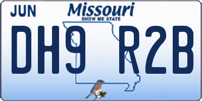 MO license plate DH9R2B