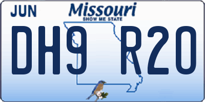 MO license plate DH9R2O