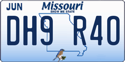 MO license plate DH9R4O