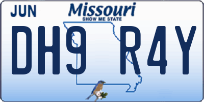 MO license plate DH9R4Y