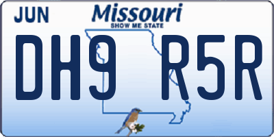 MO license plate DH9R5R