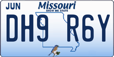 MO license plate DH9R6Y