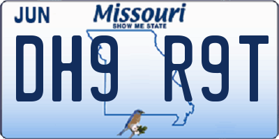 MO license plate DH9R9T