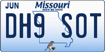 MO license plate DH9S0T