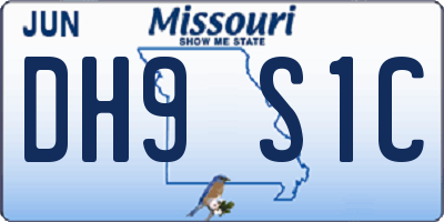 MO license plate DH9S1C