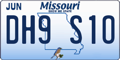 MO license plate DH9S1O