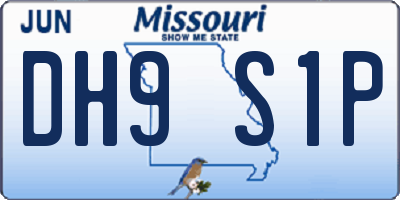 MO license plate DH9S1P