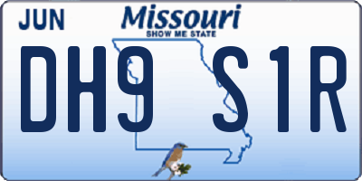 MO license plate DH9S1R