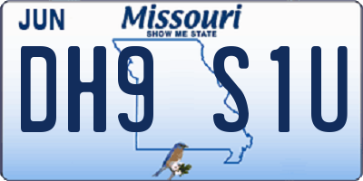 MO license plate DH9S1U
