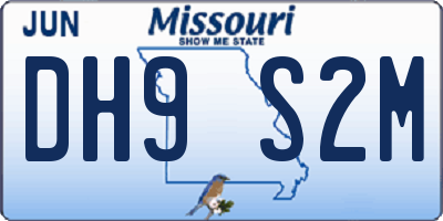 MO license plate DH9S2M